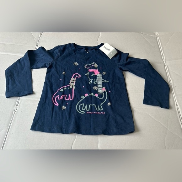 Carter's Other - Carter’s Toddler Girl Dino/Dinosaur Winter Graphic Long Sleeve T-Shirt 3T NWT